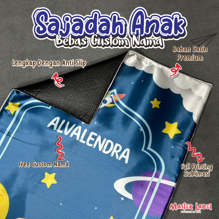 Sajadah Anak Custom Nama Sajadah Anak Mukena Anak Sajadah premium