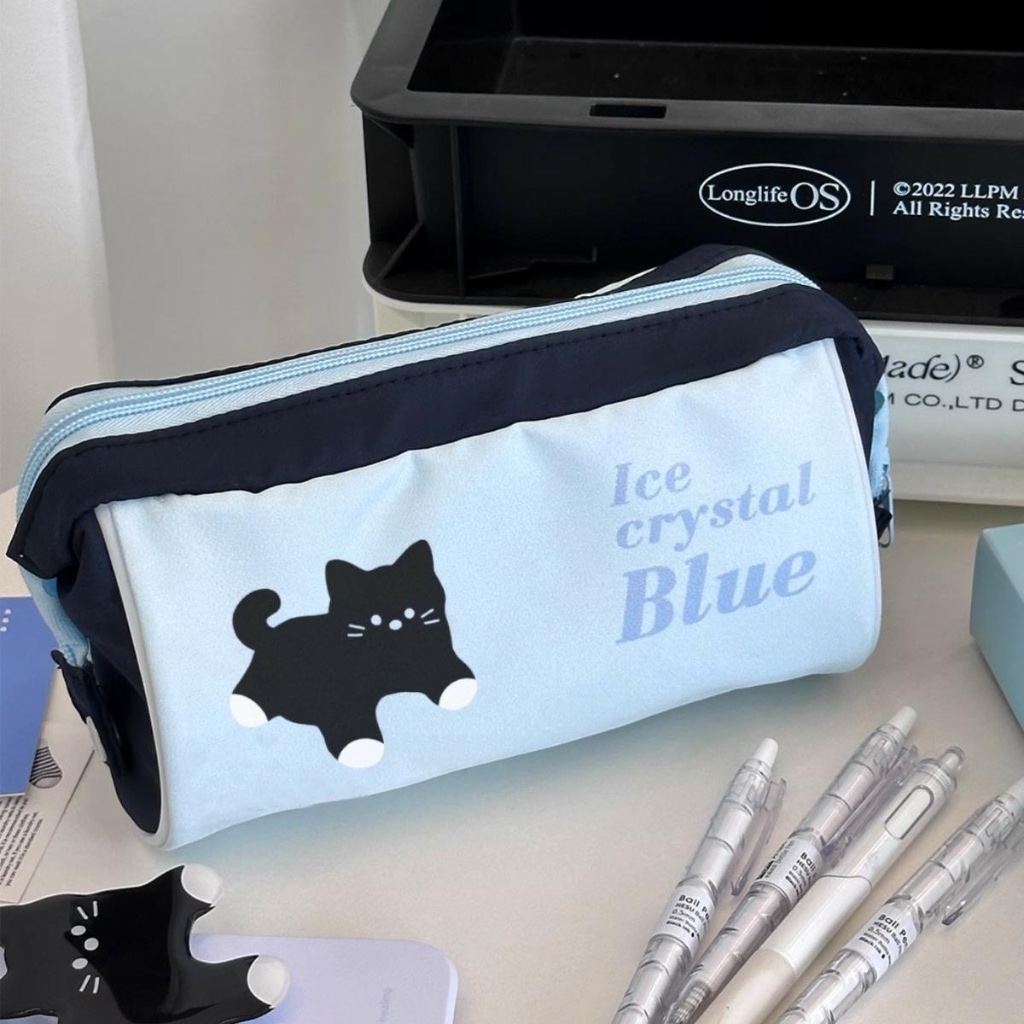 

Pouch Makeup Kosmetik Kotak Pensil Model Hewan Bahan Lembut kucing