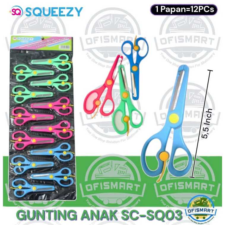 

Squeezy Gunting Anak SC SQ03 | @ 1Papan=12 PCs