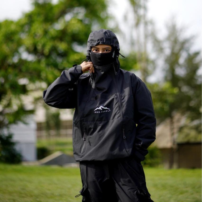 Jaket Gropcore Indigo Hitam Keren / Jaket Gropcore Premium / Jaket Gropcore Gunung Mountain Sport