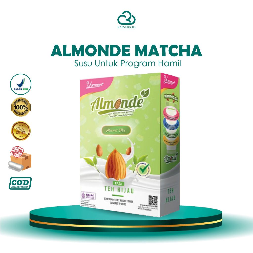 ALMONDE ALMOND TEH HIJAU untuk ibu hamil & Program Hamil Almonde Susu Ibu Hamil Almonde Susu Promil
