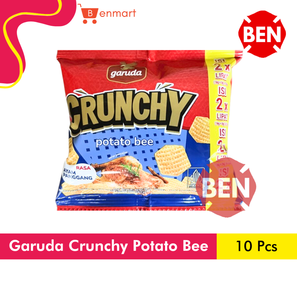 

Garuda Crunchy Potato Bee AYAM PANGGANG 1 Renceng 10 Pcs Snack Kentang