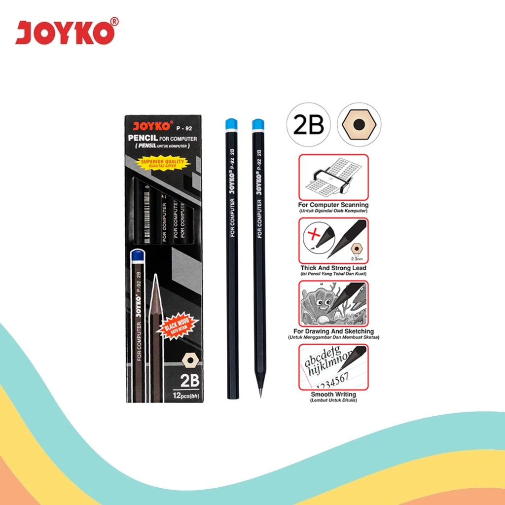 

PENSIL 2B JOYKO P-92 (12 PCS)