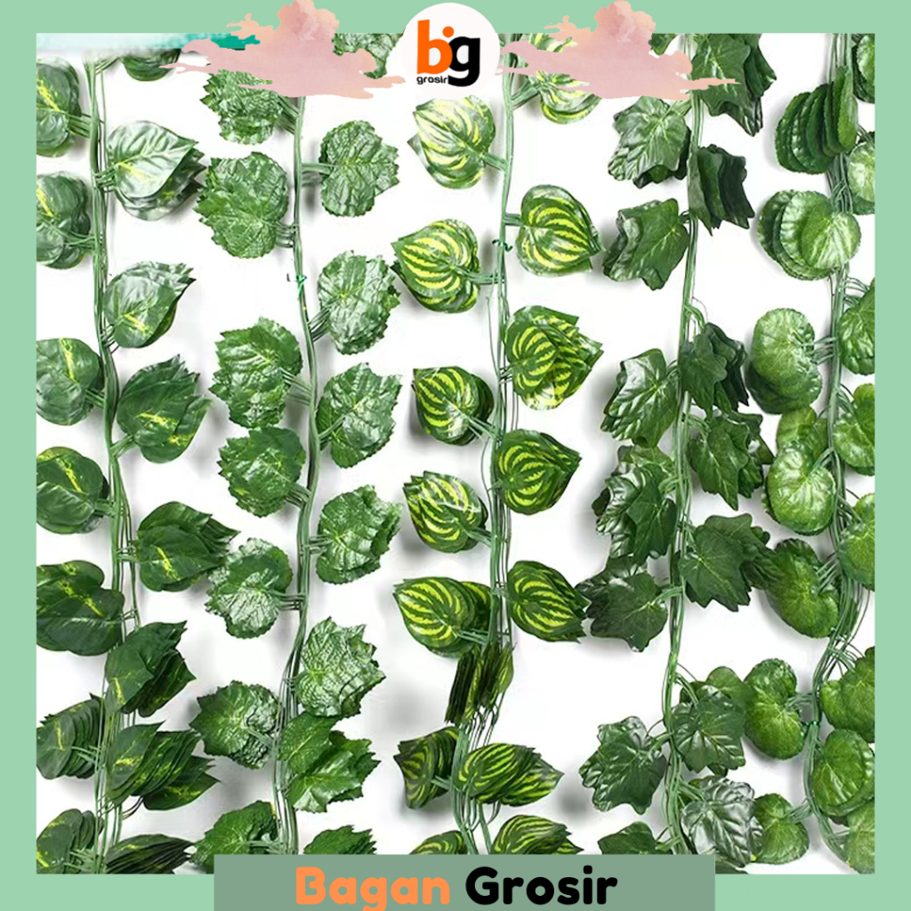 BG Tanaman merambat hias srigading imitasi daun plastik daun rambat plastik daun hias PBP119