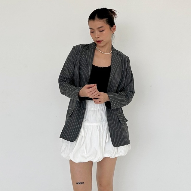 LO9 ALOHA Na-Bi Blazer Stripe Oversize 226 - Blazer Wanita Outer Garis Korean Blazer Formal & Casual