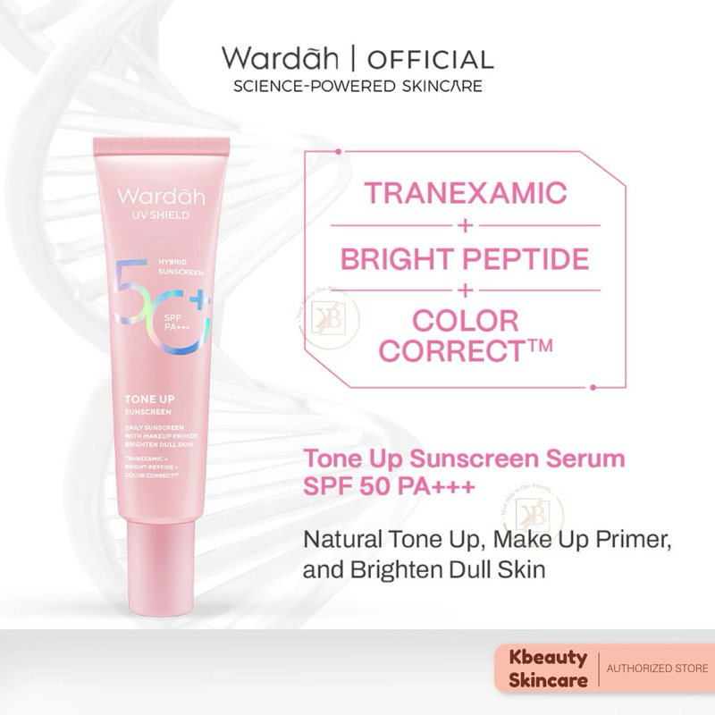 Wardah UV Shield Tone Up Sunscreen SPF 50+ PA+++ -  Sunscreen Wajah