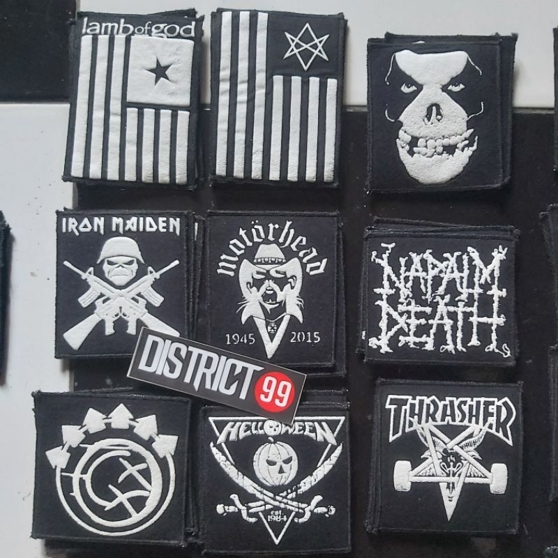 EMBLEM TIMBUL SABLON METAL / EMBLEM ROCK / EMBLEM PUNK