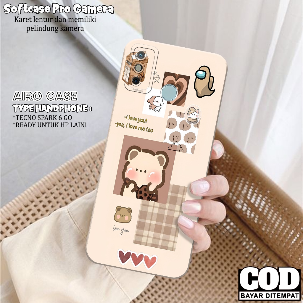 Case TECNO SPARK 6 GO - Softcase TECNO SPARK 6 GO - Fashion Case KARTUN - Casing TECNO SPARK 6 GO - 