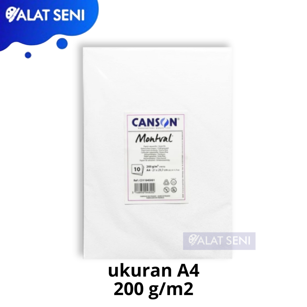

CANSON MONTVAL A4 200G 10PCS/PACK