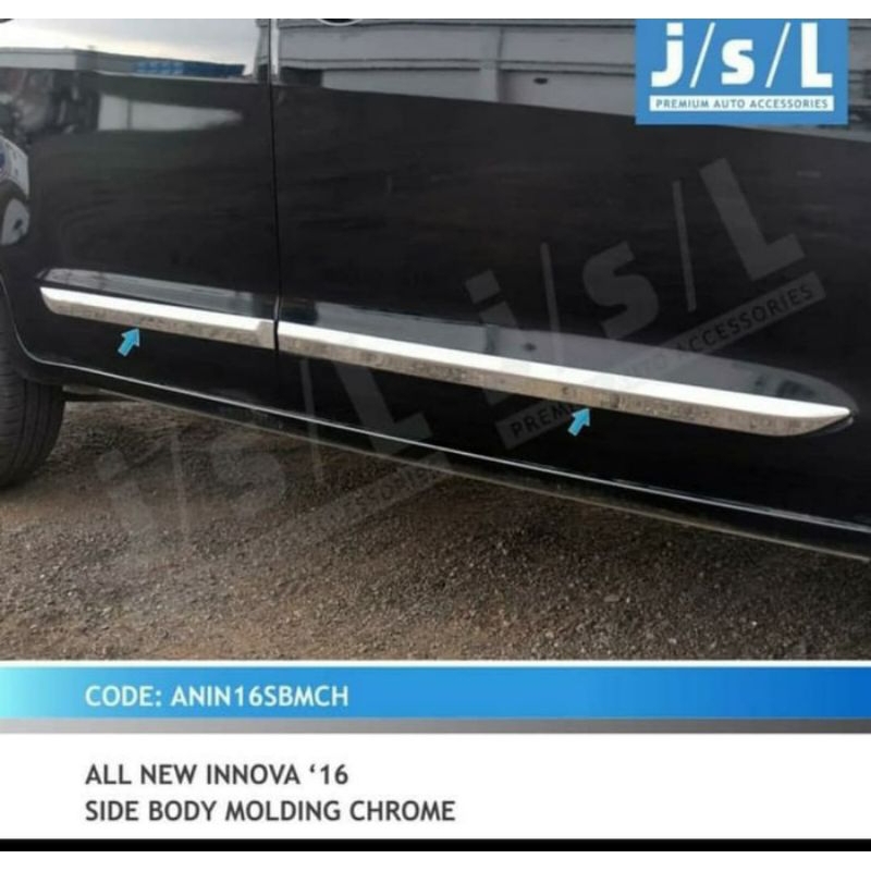 List Body Samping Chrome Innova Reborn 2016 - 2022