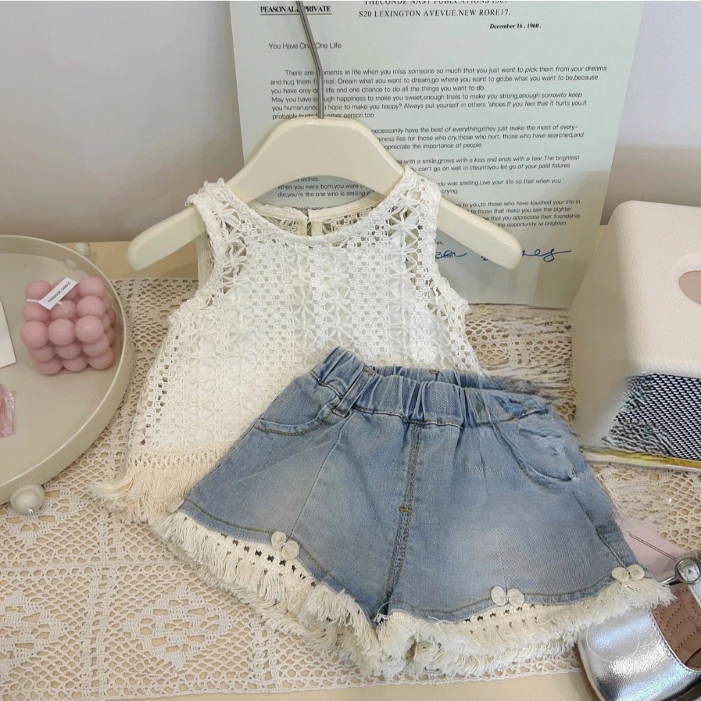 1-6 thn || SETELAN BAJU + CELANA ROK (1 set) ANAK JALAN CASUAL BAJU ATASAN TXY XAN 4