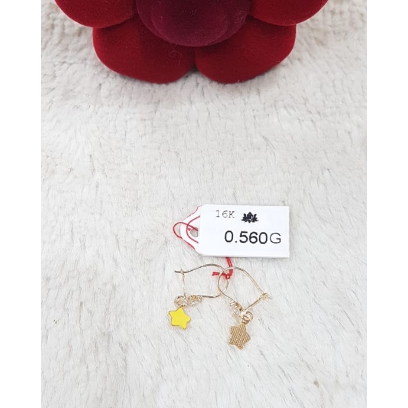 Anting emas 70 bintang kuning
