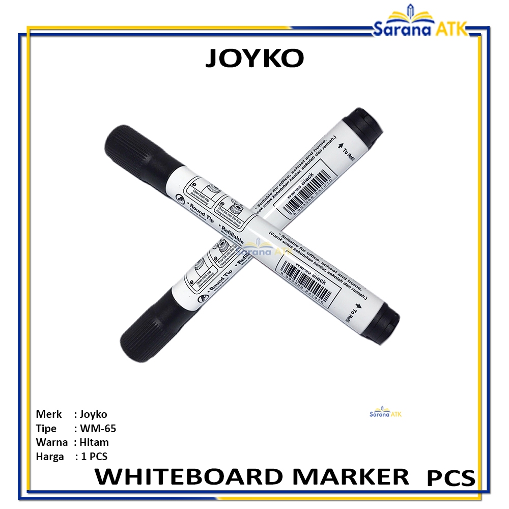

JOYKO - Spidol Hitam Papan Tulis Dapat Dihapus WM-65 - PCS