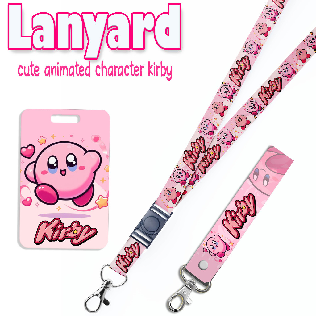 

STRAP LANYARD CARD HOLDER Kirby Gantungan Kunci, Handphone, ID Card