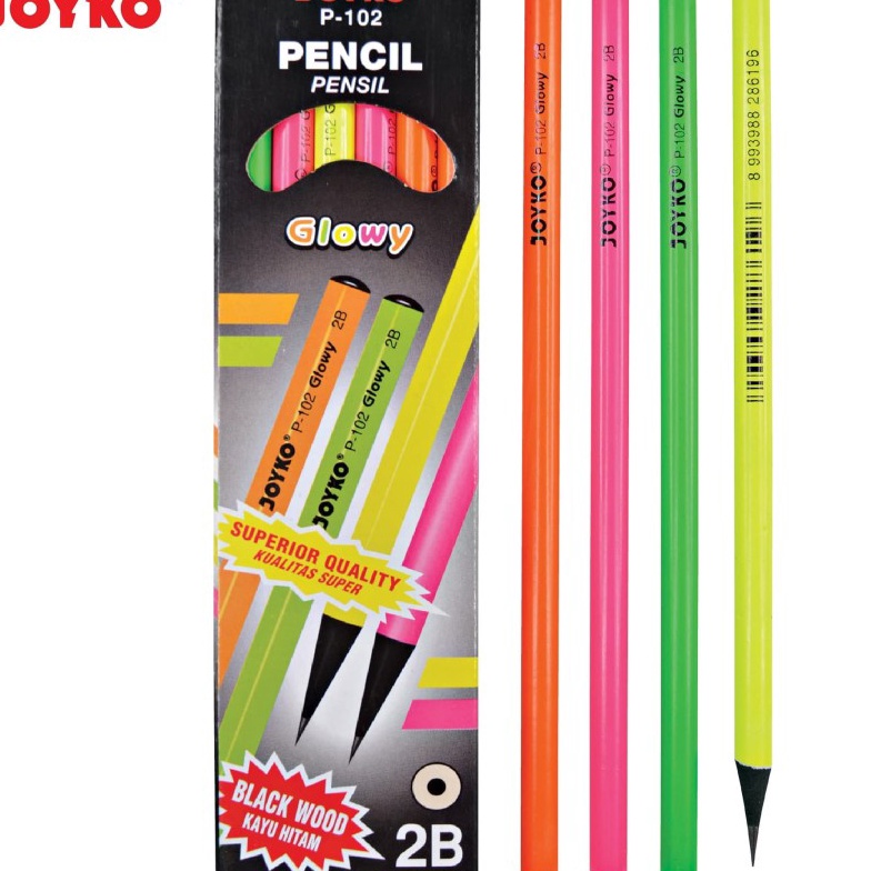 

Pencil Pensil P12 2B Glowy 1 Pack 12 Pcs
