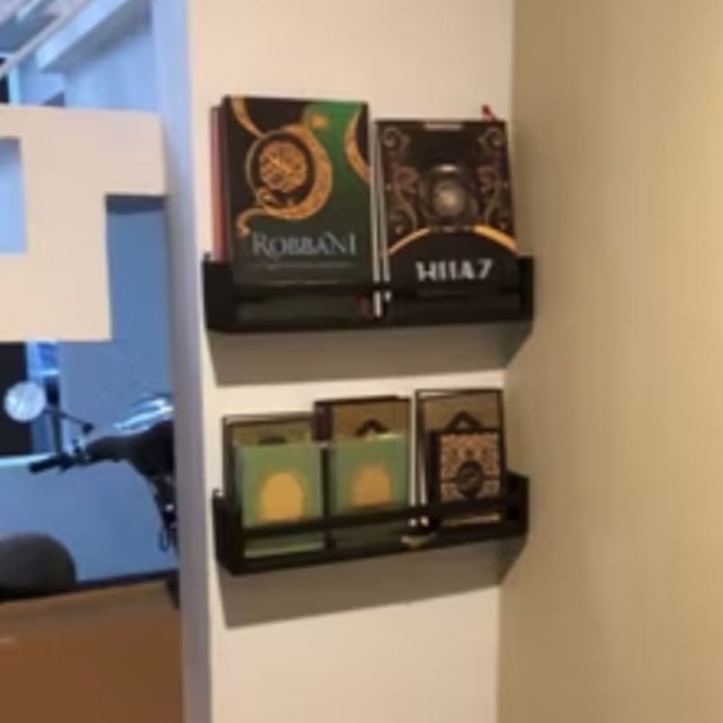 Langsung Kirim Rak Alquran Rak Serbaguna Rak Buku Kayu Solid Pinus Jati Belanda Tempel Dinding Minim