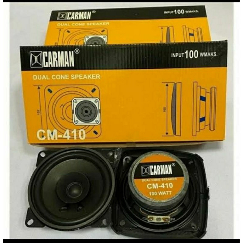 Speaker Carman 410 / Speaker Mobil Carman 4 Inch Sepasang