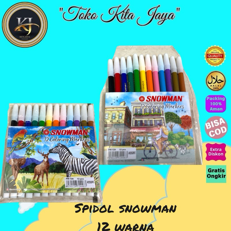 

Spidol snowman 12 warna