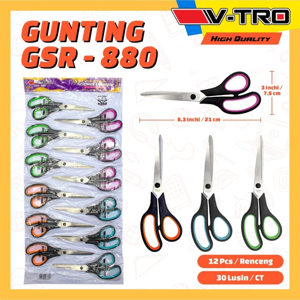 

[1 Rentengan] Gunting Vtro GSR-880 / Scissor Vtro GSR-880