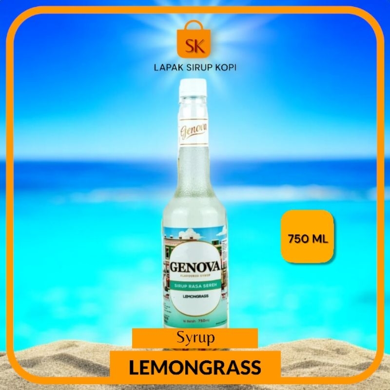 

Lemongrass syrup genova 750ML - sirup genova rasa sereh 750ML