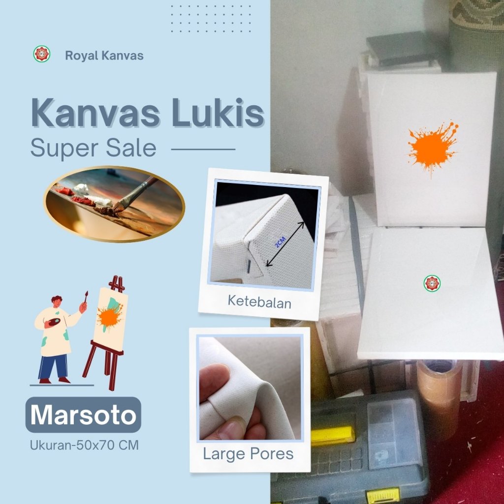 

Kanvas Lukis Premium 50x70 cm - Ideal untuk Hasil Karya Seni Berkualitas Tinggi & Tahan Lama