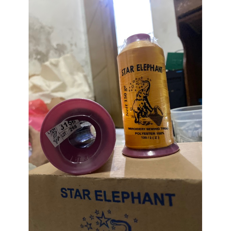 Benang Bordir Star Elephant | Benang Bordir Polyester