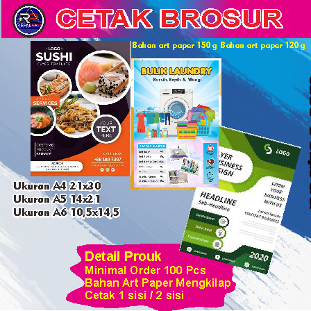 

CETAK murah BROSUR Flyer A6 MURAH | 1 Sisi / 2 Sisi Brosur