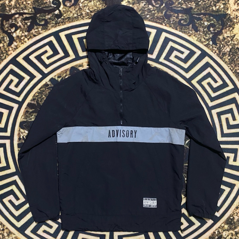 Jaket Outdoor Parental Advisory Explicit Conten Half Zipper Second
