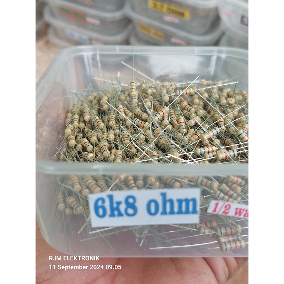 10 pcs resistor 1/2 watt 6k8 ohm