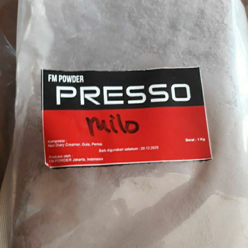 [ COD ] Bubuk MILO PRESSO 1 Kg - Bubuk MILO PRESSO1 Kg - MILO PRESSO Powder 1Kg - MILO PRESSO Bubuk 