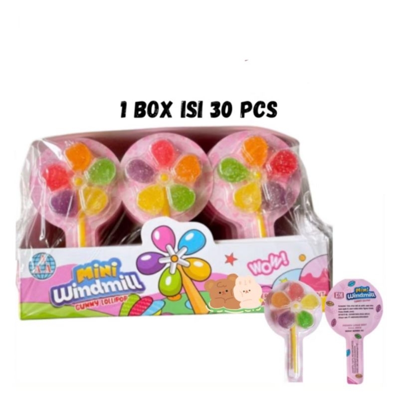 

( HALAL ) Permen Lollipop Mini Windmill Kincir Angin