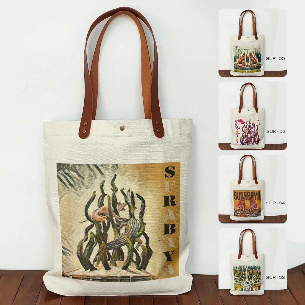 Totebag Canvas Souvenir Surabaya Tas Oleh Oleh Surabaya