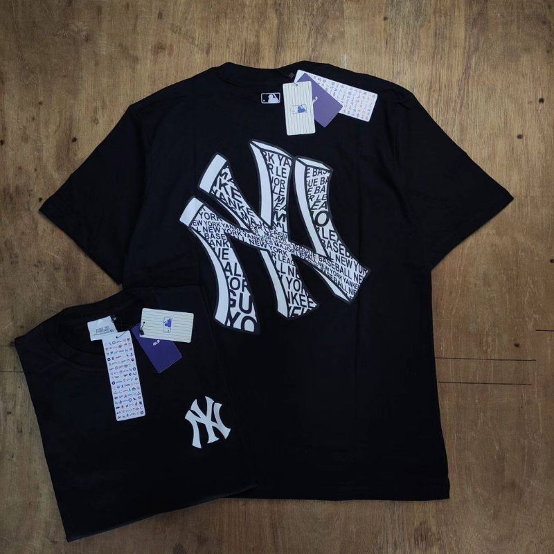 Kaos Tshirt MLB New York NY Yankees Hitam Cotton Combed 24s Mirror Fulltag