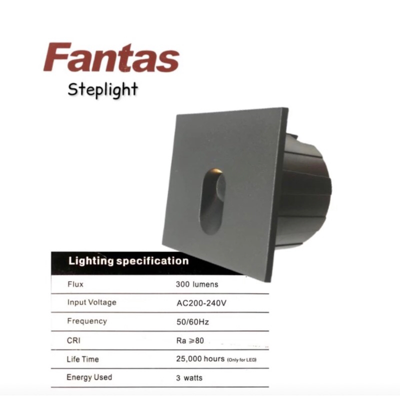 Lampu tangga led 3wat/fantas lampu step light outdoor 220V QJ-01/3W