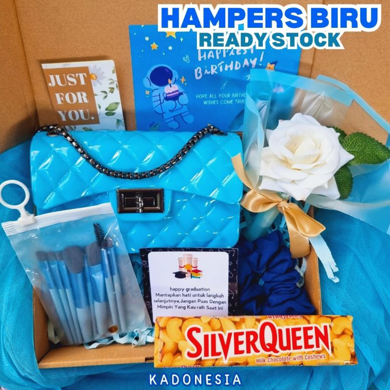 

Hampers Cewek Biru / Kado Tas Cewek / Hadiah Ulang Tahun Biru ( OCEAN )