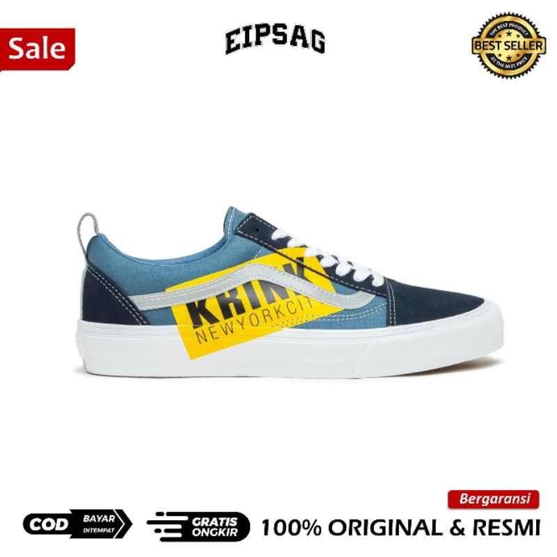 Vault OG Old Skool VLT LX x Krink Blue White RESMI ORIGINAL