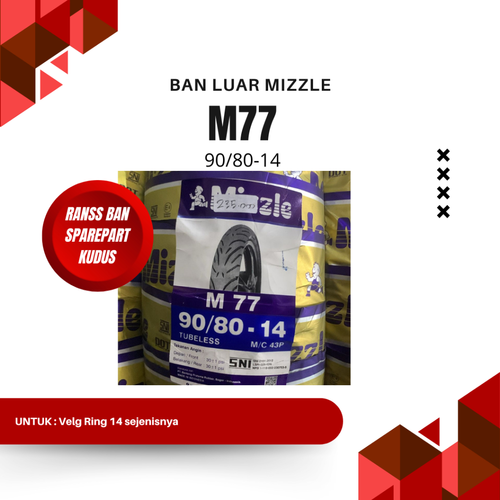 BAN LUAR MIZZLE M77 90/80-14