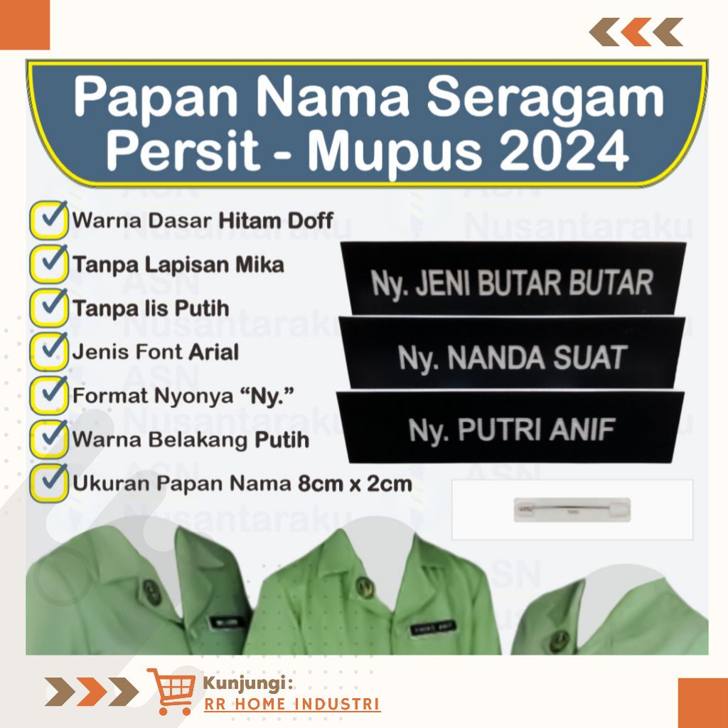 

NAMA DADA PERSIT , NAMETAG , MODEL GRAFIR AKRILIK TERMURAH
