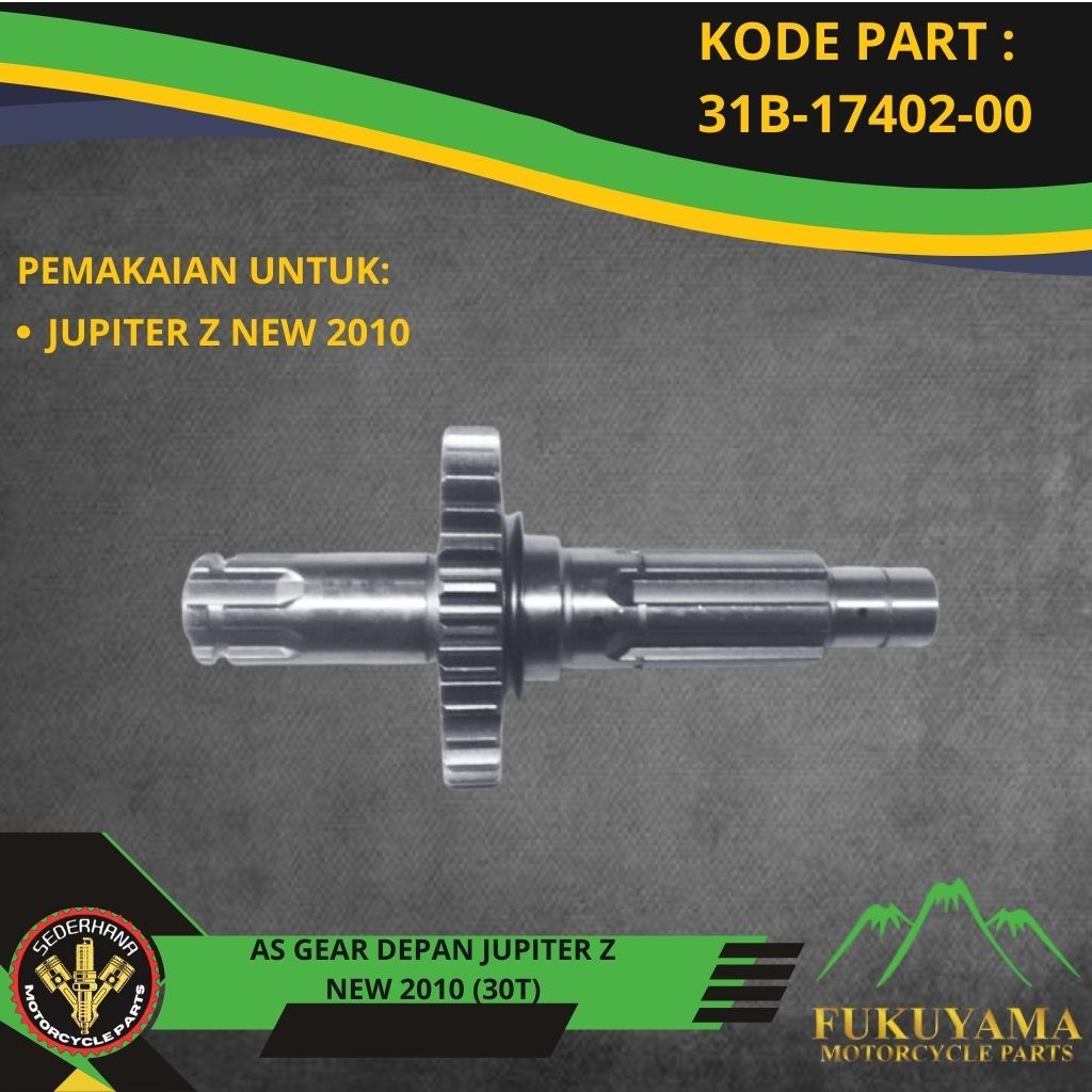 AS GEAR DEPAN JUPITER Z NEW 2010 30T FUKUYAMA