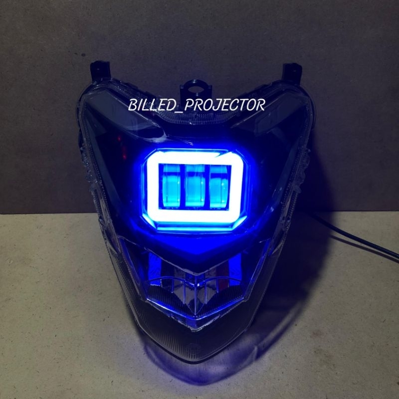REFLEKTOR LAMPU DEPAN NEW CB 150 R LED CUSTOM DAYMAKER 3 LENSA