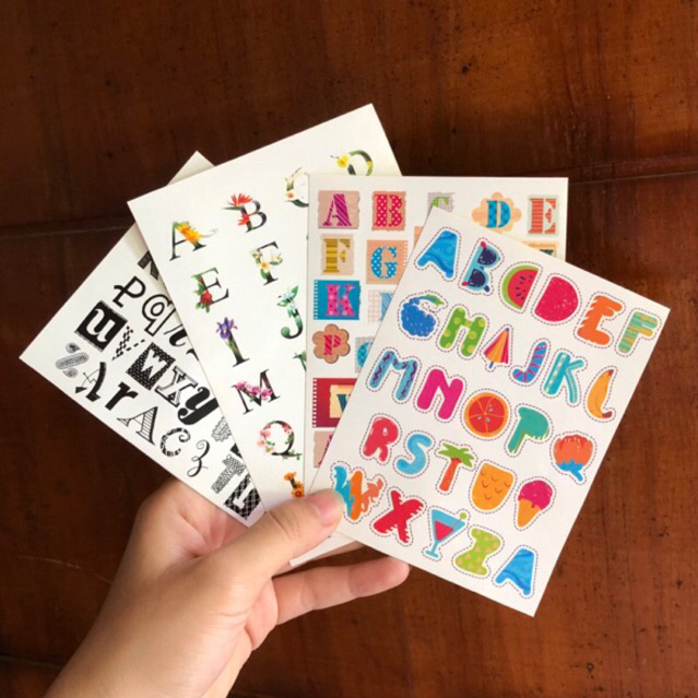 

ABC/ABJAD/ALPHABET Stickers for journal / scrapbook