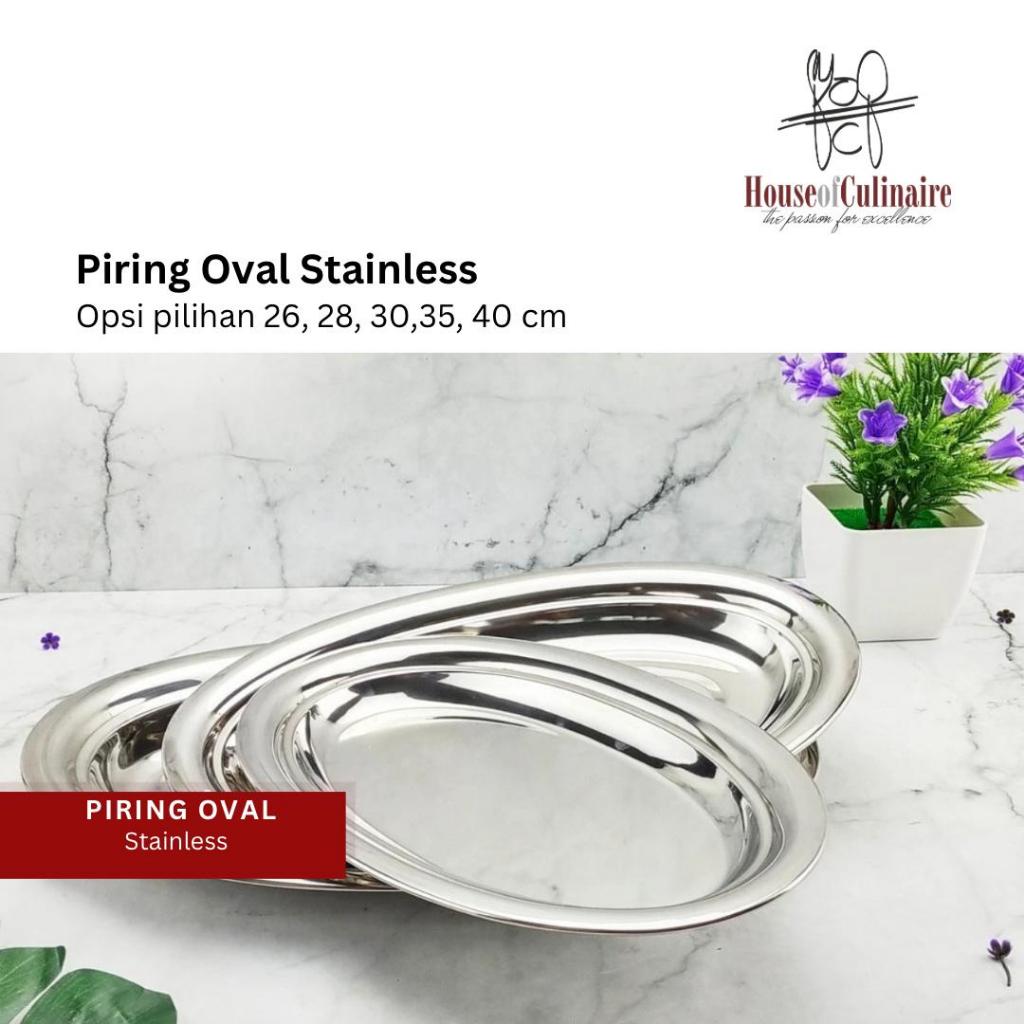 Piring Oval Stainless Piring Lodor Stainless