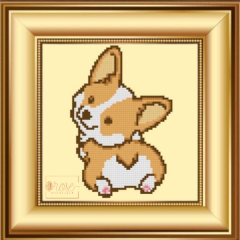 PAKET KRISTIK/ CROSS STITCH/ SETRIMIN LENGKAP - ROSE KRUISSTEEK (RK 103)