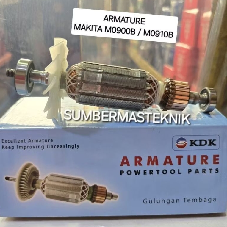 ANGKER MAKITA 0910 ARMATURE ROTOR DINAMO MESIN GURINDA TANGAN MAKITA M0910B MAKITA M 0910 B KDK