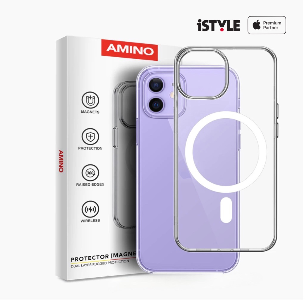 Amino Hybrid Bumper iPhone 11 Series Clear Case with MagSafe