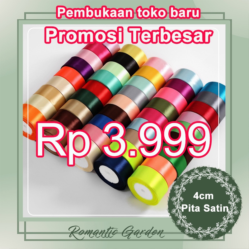

4cm Pita Satin / Hadiah Kemasan Pita Bunga /DIY Bunga Buatan