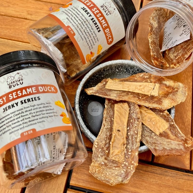 Cheese Sesame Duck Jerky / Chips /Snack 50 gram | Snack for  Dog  & Cat | Chips Anjing & Kucing  | M