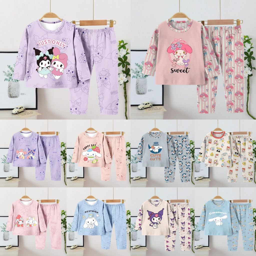 Baju tidur anak/ baju tidur cinnamoroll / baju tidur kuromi / baju tidur melody /baju santai