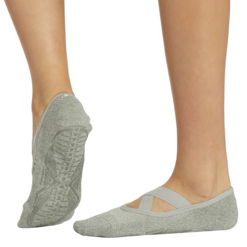 Alo yoga Pivot Barre Sock Grey Abu M/L - kaos kaki anti slip gym yoga pilates