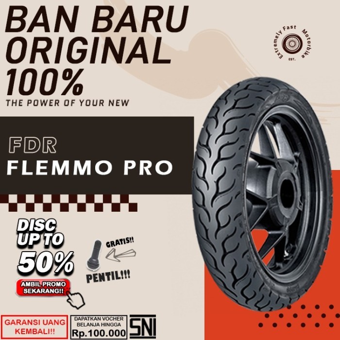 Ban Motor Tubeless FDR Flemmo ProBan Motor Vixion Ninja Supra Satria Depan Belakang Sepasang Ring 17
